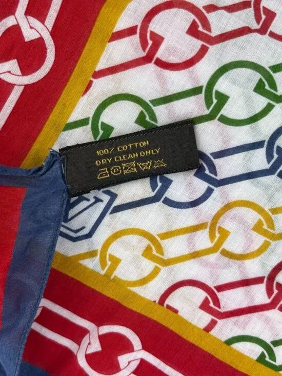 Louis Vuitton Scarf Cotton Multicolor Vintage - Picture 7 of 11